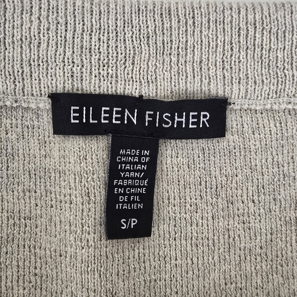 Eileen Fisher Cream Ivory Wool Stretch Knit Pencil Skirt Size S Ribbed Hem - Picture 9 of 10